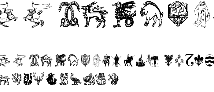 AEZ medieval dings font